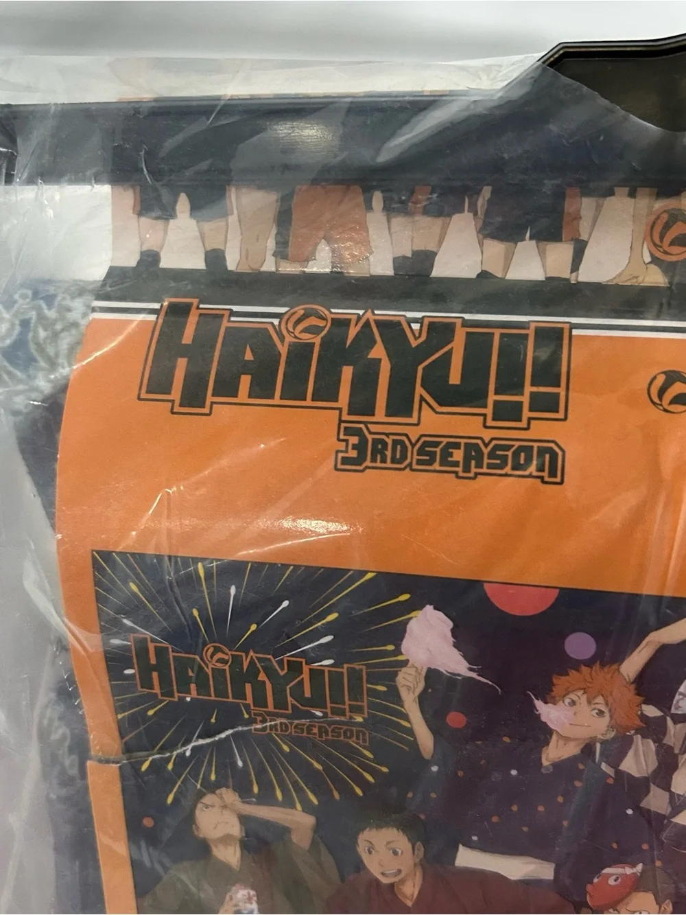 Haikyu!! Navy and Cream Anime Throw Blanket by (Brand)